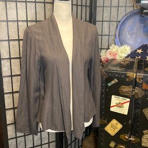 - Eileen Fisher Brown Linen Cardigan Sweater